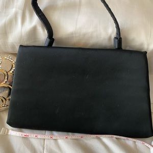 Vintage Black Silk Evening Cocktail Bag